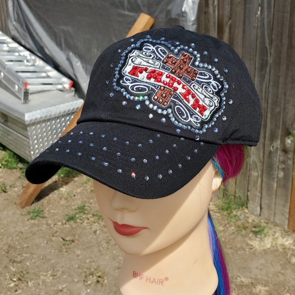 Ladies Black BLING Hat NEW